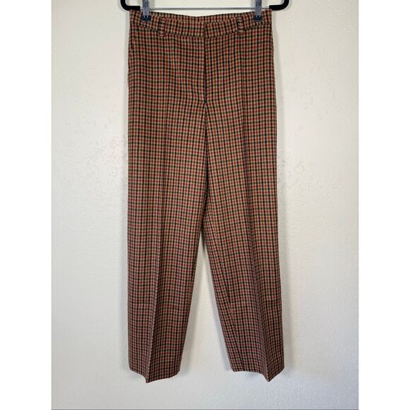 MaxMara Wool Angora Plaid Trousers - Picture 1 of 8